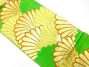 アンティーク　菊模様織り出し袋帯(材料)